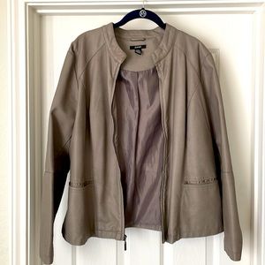 Tan non-leather jacket